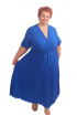 Šaty pre moletky s plísovanou sukňou - modré